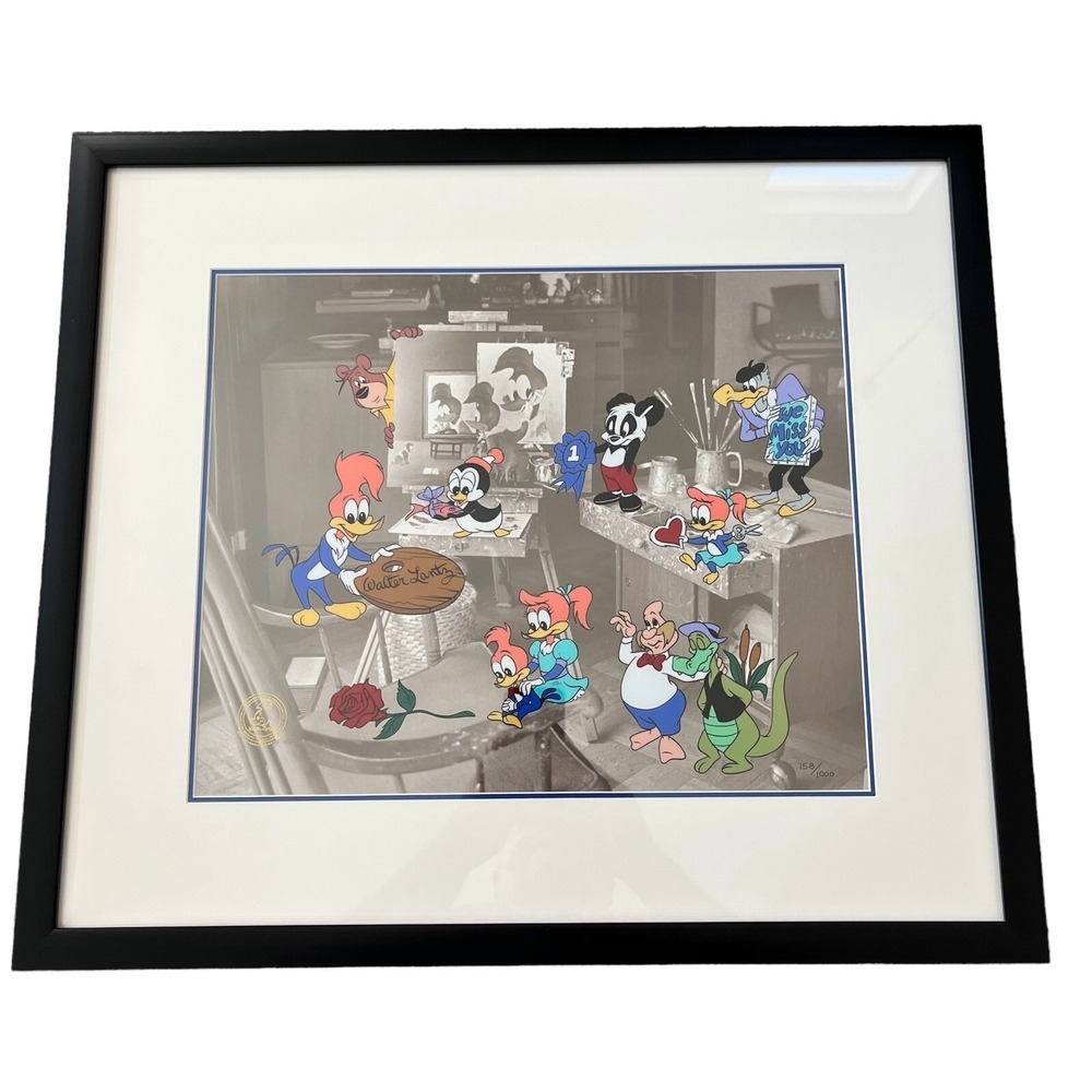 Walter Lantz Woody Woodpecker We Miss You Boss Serigraph Cel 158/1000 COA